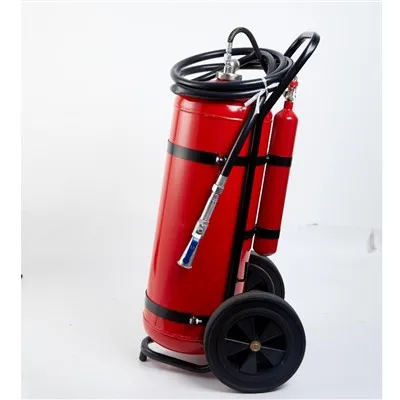 Dry Powder Fire Extinguisher On Trolley